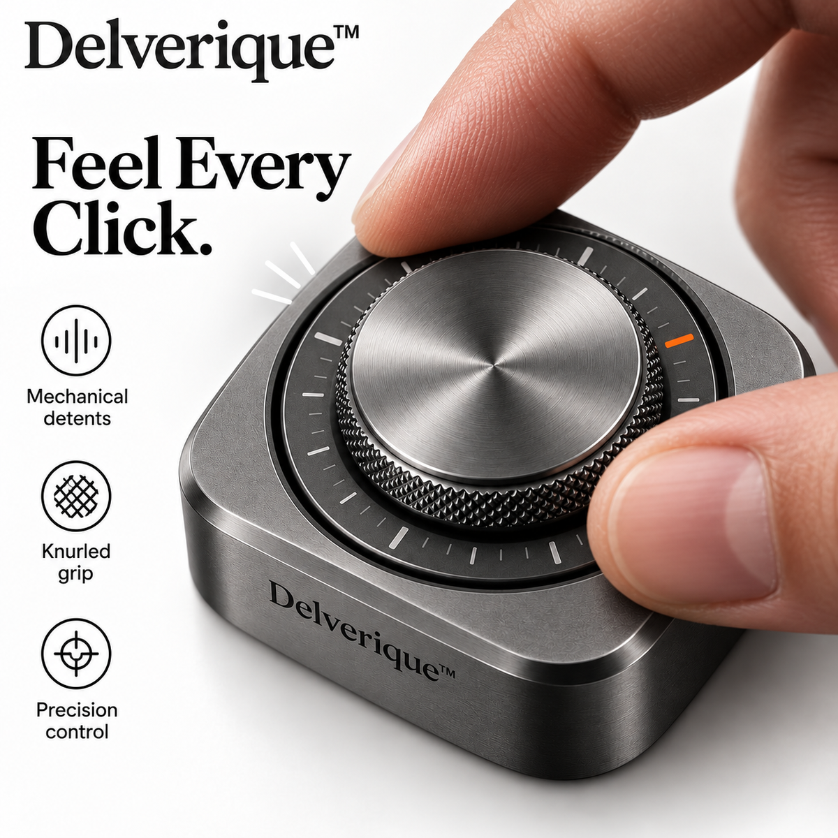 Delverique™ Index Mechanical Detent Dial Toy