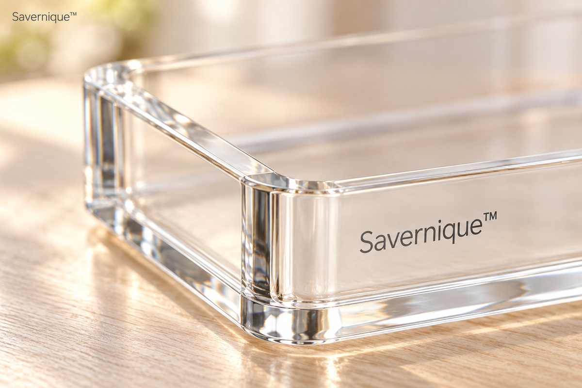 Savernique™ Minimalist Clear Acrylic Storage Tray