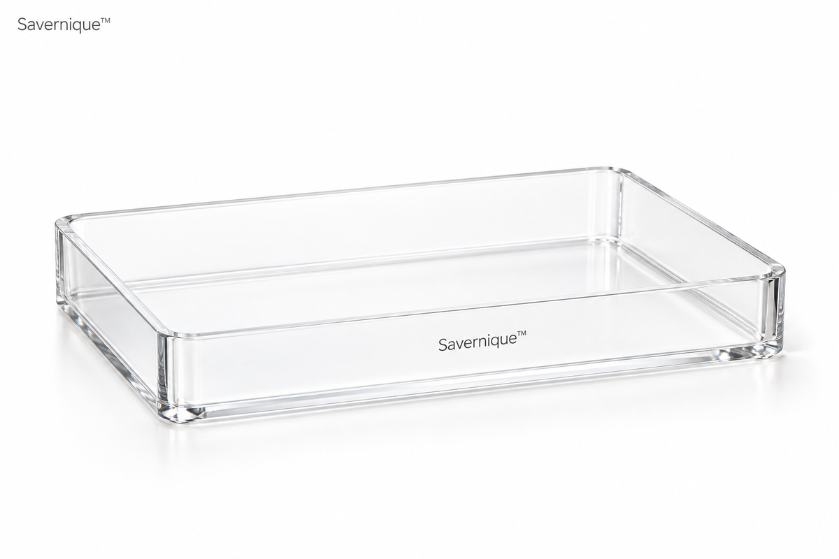 Savernique™ Minimalist Clear Acrylic Storage Tray